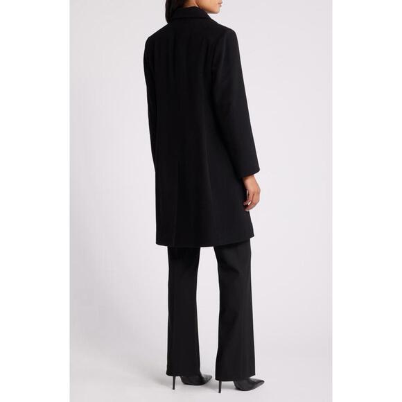 New Fleurette Charlie Wool Coat in Black Sz 6P $1295 - Picture 2 of 13